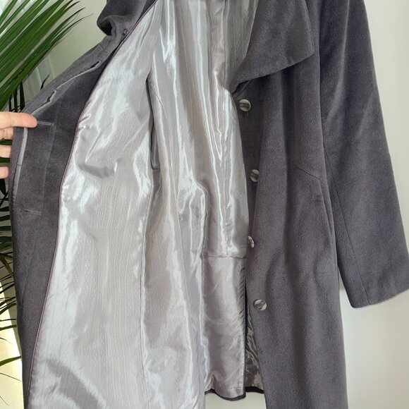 CALVIN KLEIN taupe 10% angora vented button coat!55%wool,10%angora/10 - Picture 7 of 13